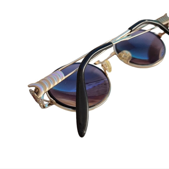 PALOMA PICASSO x VINTAGE 8410 290 Gold rim glasses 90s round sunglasses - Picture 9 of 16